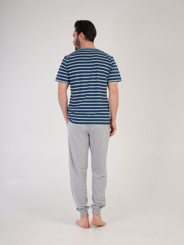 212094 2100 Set with trousers short sleeve UP blue